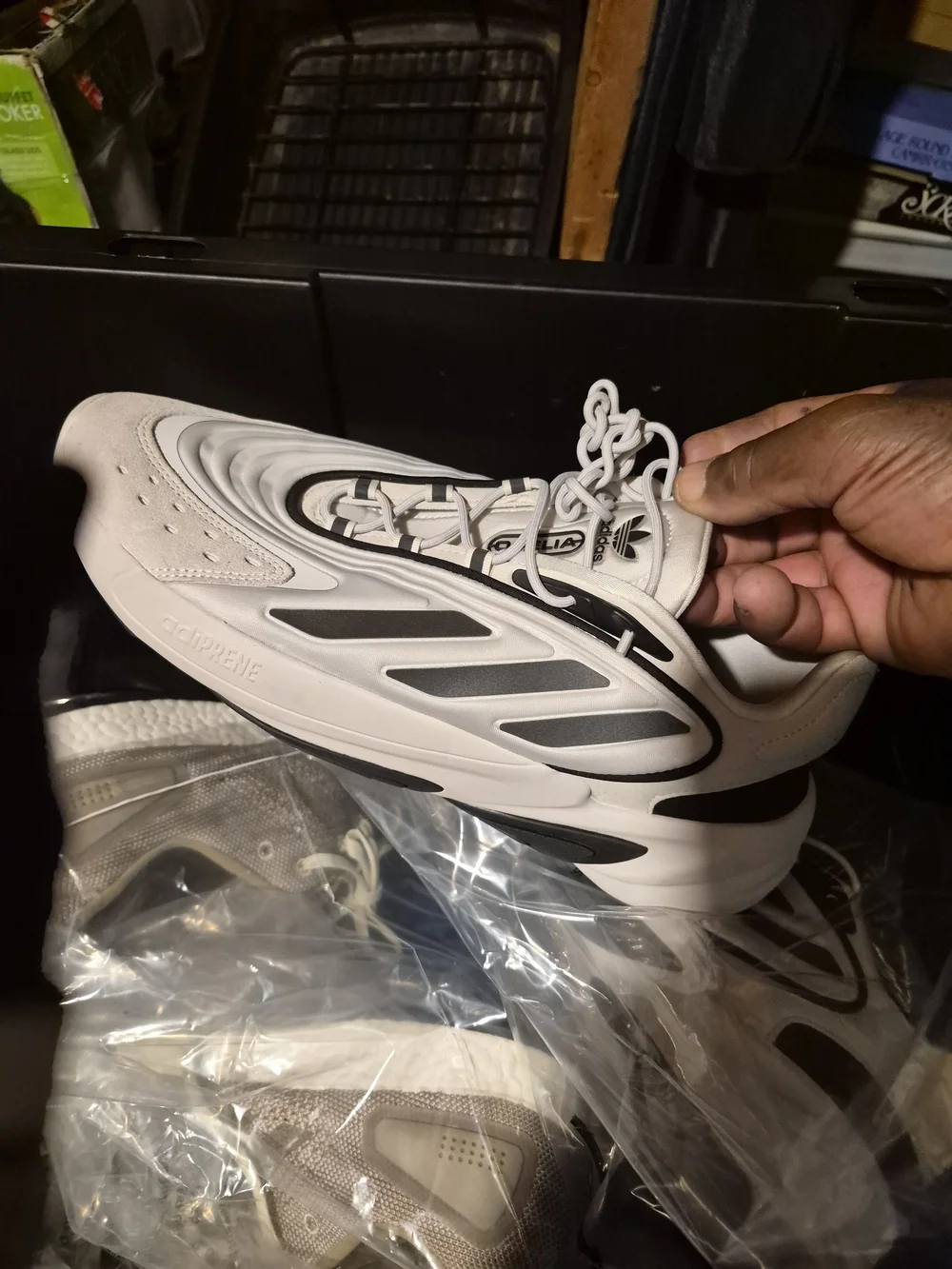adidas Men’s White and Black Low-Top Sneakers